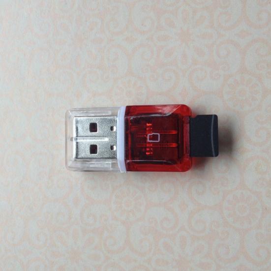 USB 2.0 Card Reader Transparent Type-c Interface Plastic Portable TF Card Reader for Laptop