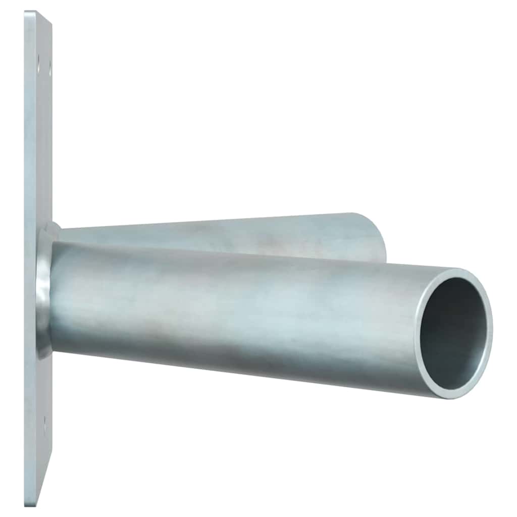 Flagpole Holder Steel Silver 11.5 X 7.5 X 0.2 Cm