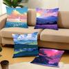 Anime Scenery Design Pillow Case Home Decor Throw For Sofa Bed Car Room Decor Gift Idea