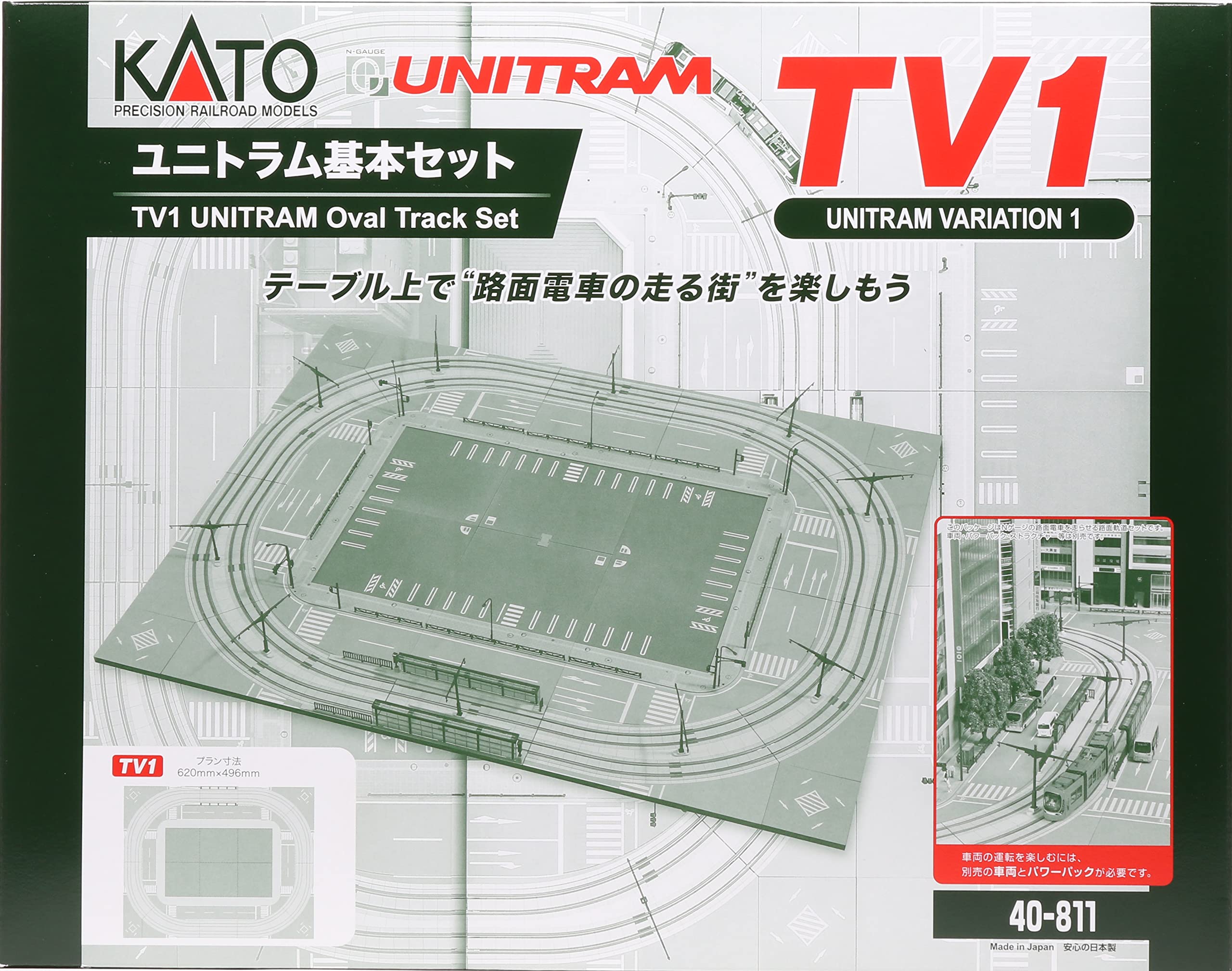 

KATO N Gauge TV1 Unitram Базовый набор 40-811 Набор рельс для модели железной дороги