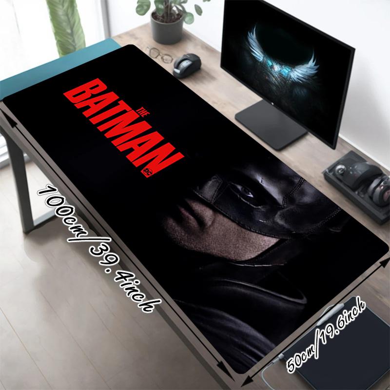 Batman Mask Xl Gaming Mouse Pad Nonslip Rubber Base Stitched Edge Waterproof Desk Mat For Pc Laptop Gamer Office Computer Accessories C92776