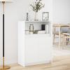 White LED Sideboard 72 X 34 X 100 Cm Engineered Wood