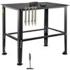 Tavolo da Saldatura 36" x 24" 800LBS Tavolo da Banco da Saldatura con Fori per Fissaggi