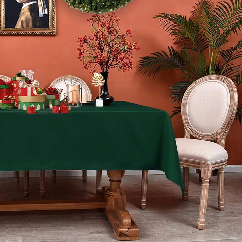 1 Stück, Weihnachten Weinrot Polyester Knitterarm, Waschbar und Wiederverwendbar, Restaurantküche Tischdekoration Tuch Tischdecke