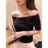 JK&JS 2025 Summer Off-Shoulder Knit Top