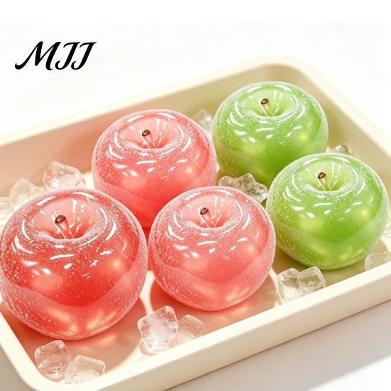 Fidget Toys for Focus Apple Ice Sand Squishy Toy, Slow Rising Squeeze Hand Therapy Stress Balls Transparent Fruit Relief Sensory Toy Kids Adults Desk