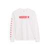 Cotton Loose Long Sleeve Crew Neck T-Shirt Men Tops White VN000SRDWHT