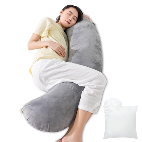 

Genki Life Body Pillow, Nursing Pillow for Pregnancy, Maternity Pillow, Adjustable Volume, Velour Fabric, Washable Cover Only, Large Size (Approx. 130