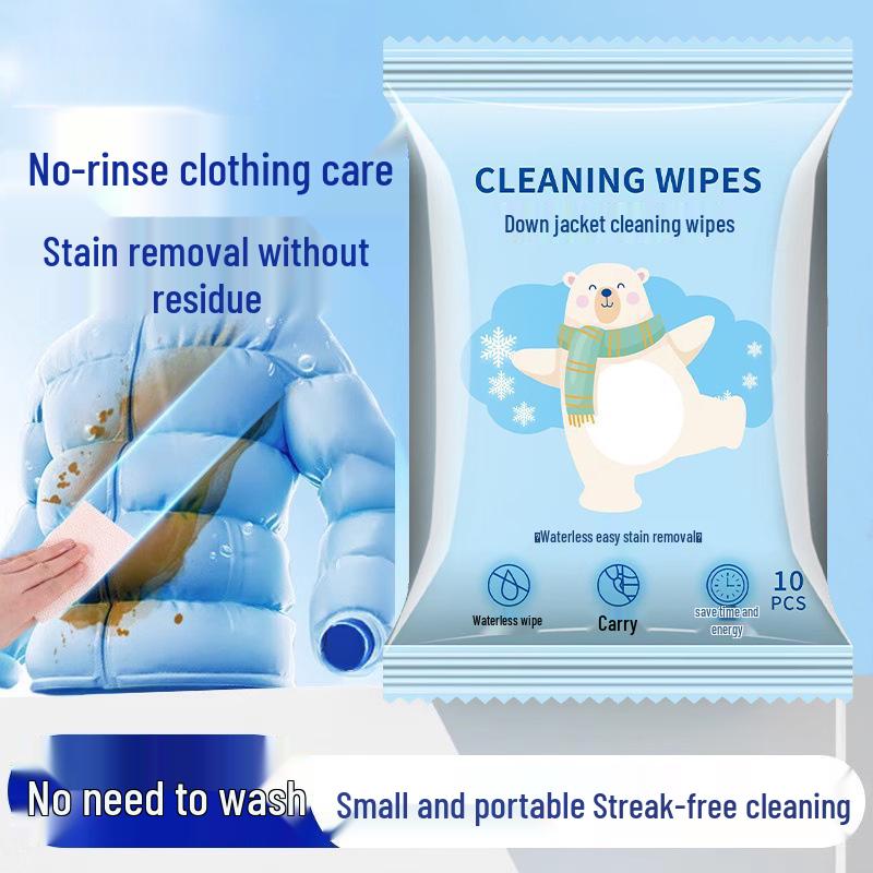 Портативные влажные салфетки для удаления пятен с одежды - Одноразовые влажные салфетки для удаления жирных и других пятен.