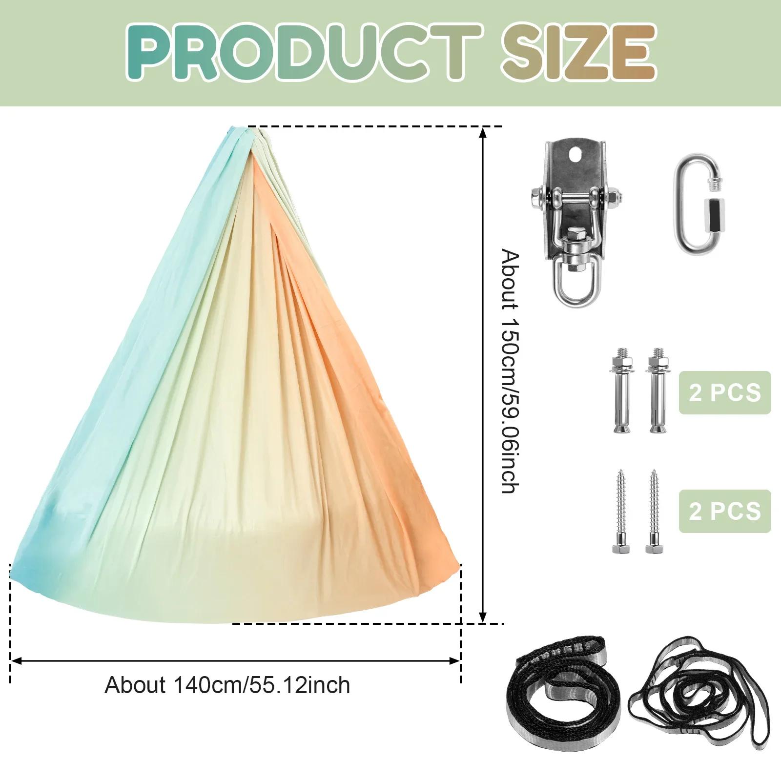 Сенсорные качели двухслойные удобные комнатные качели устойчивые к растяжению качели гамак выдерживают до 200 фунтов для детей и взрослых