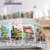1 ST Grinch patroon Beddengoed Dekbed Set Dekbedovertrek Kussensloop Huisdecoratie Verjaardagscadeau (1 dekbedovertrek + 2 kussenslopen, zonder binnenkussen)