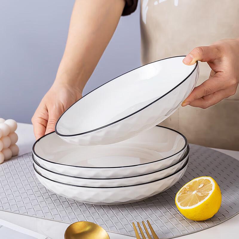 Nordic Style Underglaze Ceramic Dinner Plate