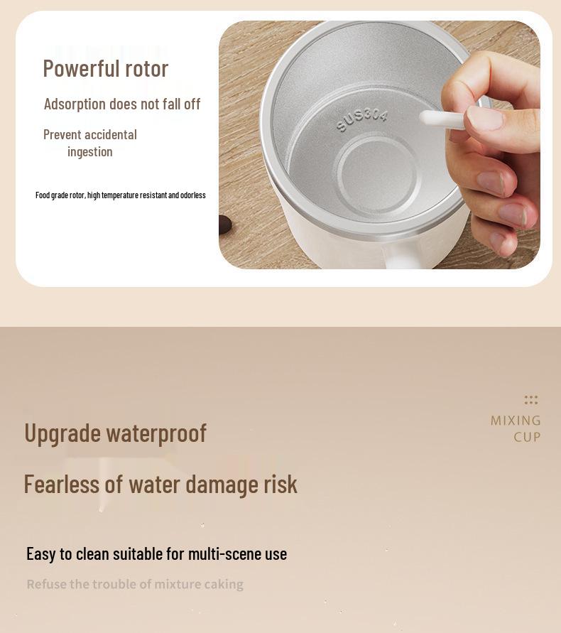 Kreativer Selbstumrührender Kaffeebecher mit Magnetischer Ladefunktion und Temperaturanzeige