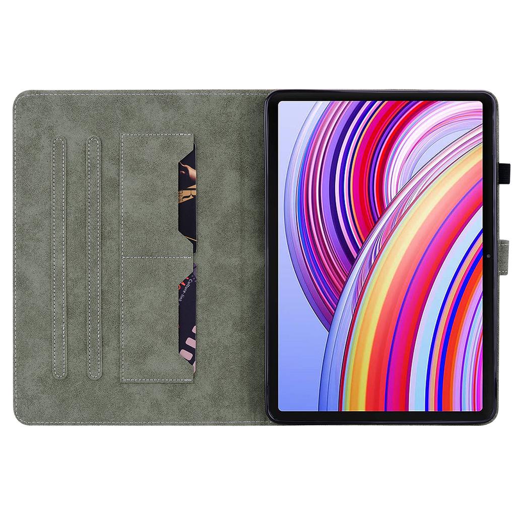 Für Xiaomi Redmi Pad Pro/Redmi Pad Pro 5G/Poco Pad Hülle Niedlicher Tiger Aufdruck PU Leder Ständer Tablet Hülle