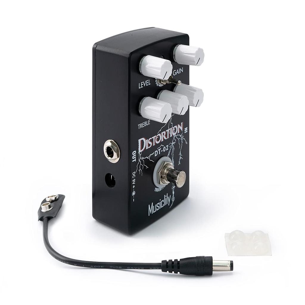 Musiclily Pro Distortion Guitar Effect Pedal with DC 9V Adapter Power Supply for Electric True Bypass Guitar/Bass,