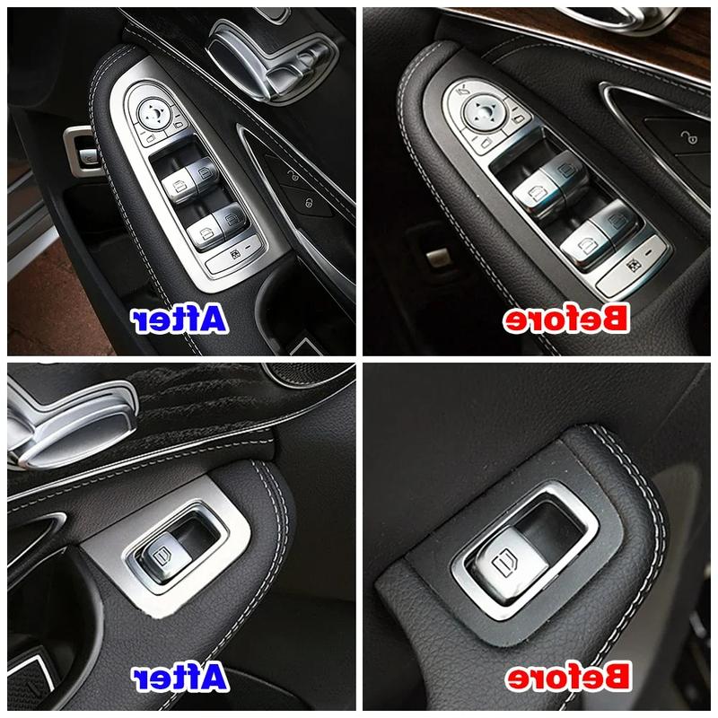 Right helm For Mercedes-BenzW205 X253 C-Class GLC interior door armrest window lift switch button panel cover decorative sticker