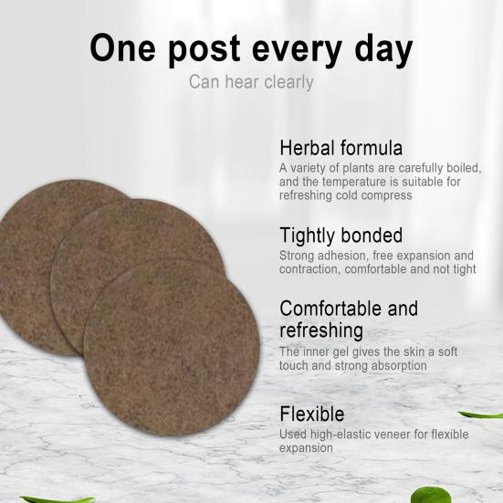 Yousheng 10 Unidades/Caixa Decalque de Ouvido para Zumbido Natural Melhora a Concentração Extratos de Plantas Adesivo para Zumbido Deficiência Auditiva para Aliviar o Som de Toque