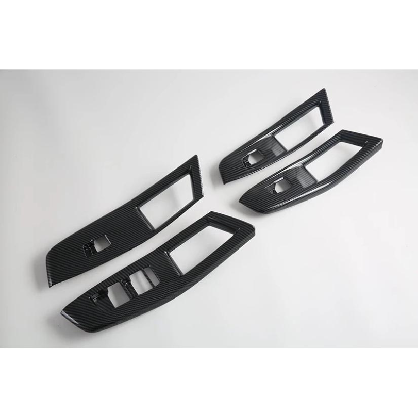 For MG 3 MG3 2024 2025 2026 Car Accessories Carbon Fiber Style Door Window Armrest Cover Switch Panel Trim Molding Garnish