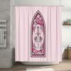 Gothic Rose Shower Curtain Dark Academia Floral Decor Vintage Aesthetic Bathroom Set Home Decor Wall Hanging Tapestry Room Divid