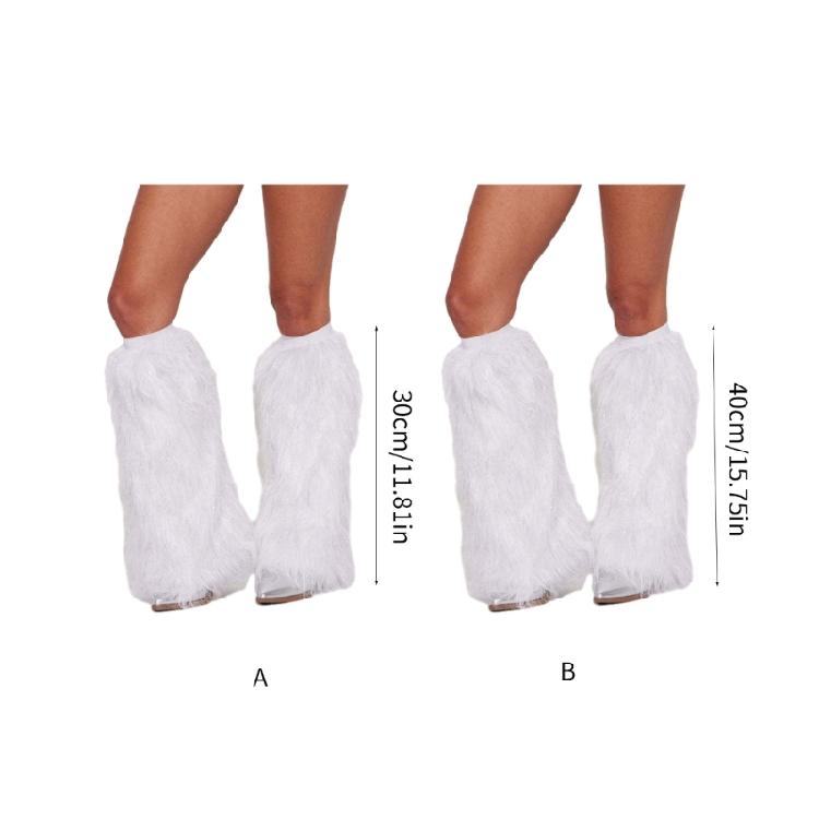 Faux Furs Leg Warmer,Y2K Warm Cozy Fuzzy Leg Warmer Boot Cuffs Cover for Womens