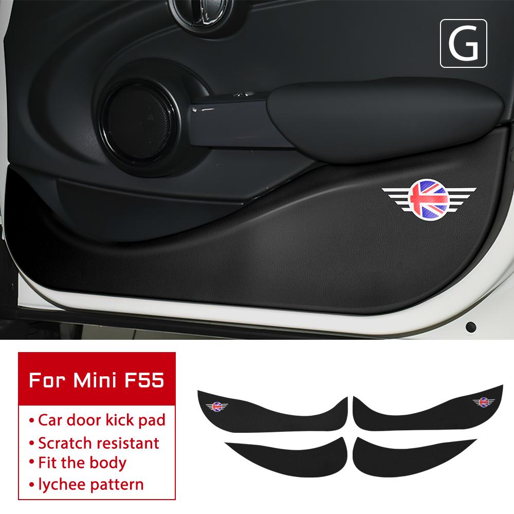 מדבקת הגנה במרקם עור סיבי פחמן מגן דלת לרכב עבור BMW מיני קופר S F54 F55 F56 F60 R56 R60