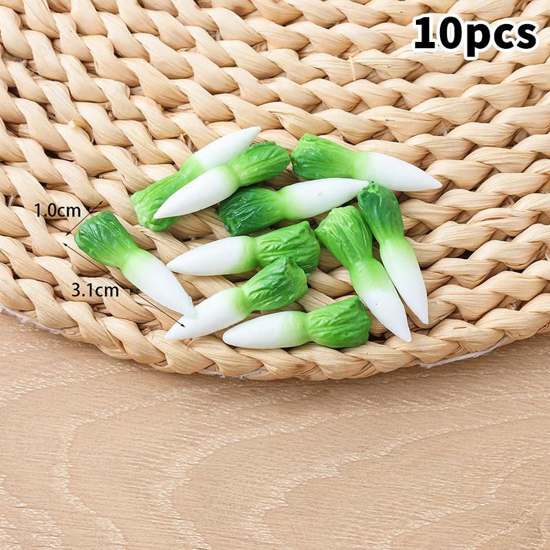 10Pcs Mini Artificial Vegetables Chili Cabbage Edamame Cucumber And So On Home Kitchen Decoration Holiday Gift