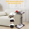 Simple Coffee Table Bedside Storage Rack Side Table Sofa Side Table with 2-Tier Storage Shelf Home Living Room