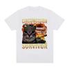 Beschneidungs-Überlebender Lustiges Katzen-Meme T-Shirts Herren Damen Vintage T-Shirt Lässig Baumwolle Kurzarm Sommer T-Shirts Streetwear
