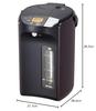 Tiger Vacuum Flask (TIGER) Steamless Electric Kettle, VE, "Tokuko-san" (Electric Vacuum Flask), 2.2L, Brown, PIS-A221-T