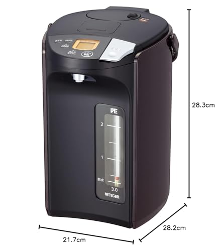 Tiger Vacuum Flask (TIGER) Steamless Electric Kettle, VE, "Tokuko-san" (Electric Vacuum Flask), 2.2L, Brown, PIS-A221-T