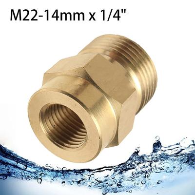 1/2 stuks M22 14mm Messing Ring Adapter Schuimlans Adapter Koppeling F2 Voor Hogedrukreiniger Pistool En Slangaansluiting Koppeling