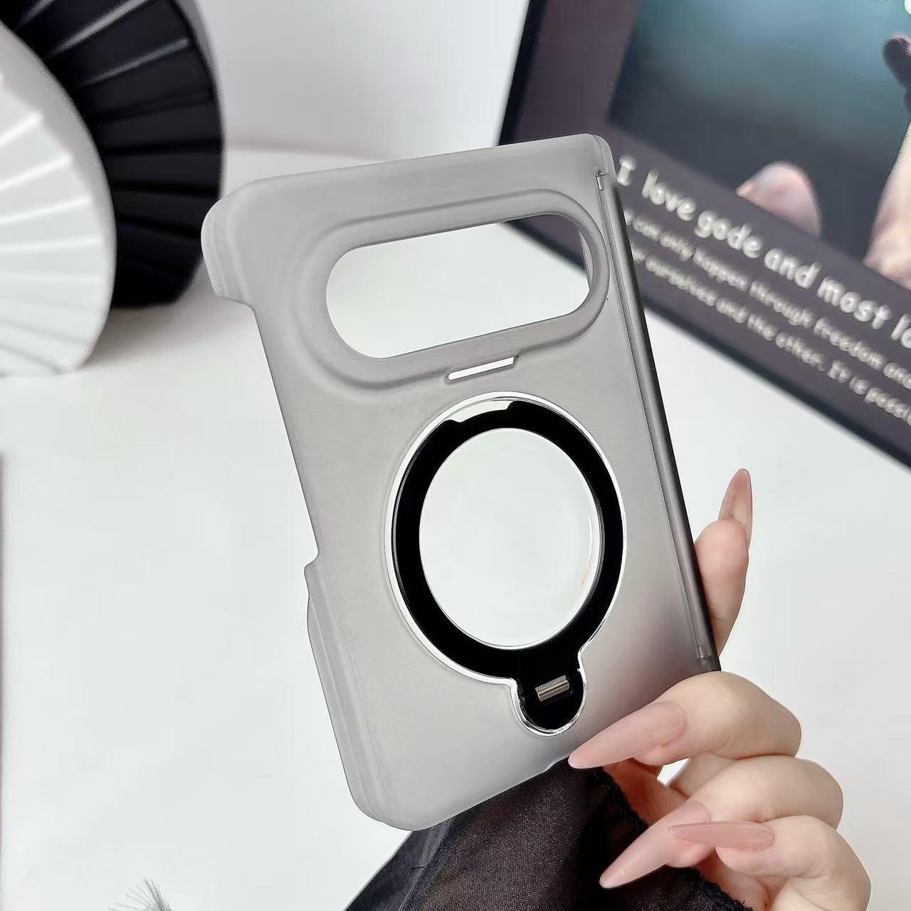 Huawei PuraxMax Dual Axis Magnetic Phone Case - Full Coverage Semi-Transparent Folding Hard Shell Cover Huawei Pura X Max