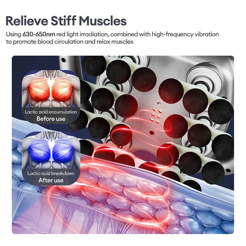 2026 New Gift 24-Head Fascia Gun 9 Modes High Frequency Vibration Body Massage Gun Back Neck Shoulder Waist Massager Muscle Masajeador