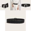 Fashion Rivet Belt With Alloy Buckle For Casual Outfits And Everyday Accessory
