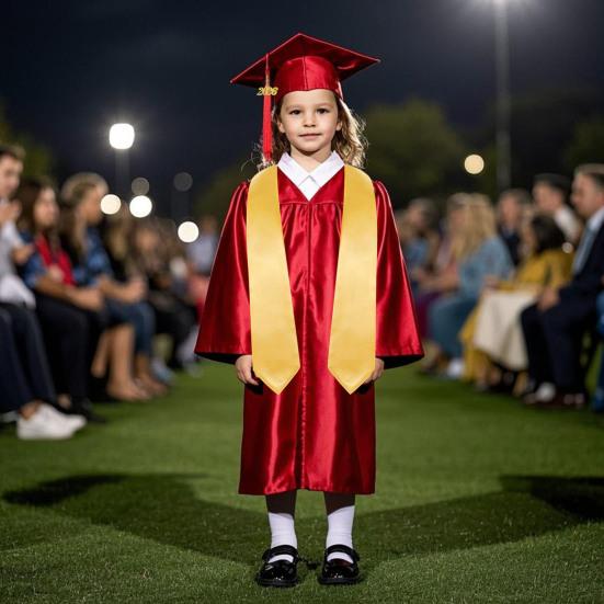 2026 Kids Graduation Gown Set 3-Piece Set Kindergarten PhD Cap And Gown for Photo Shoot Graduation Ceremony Outfit