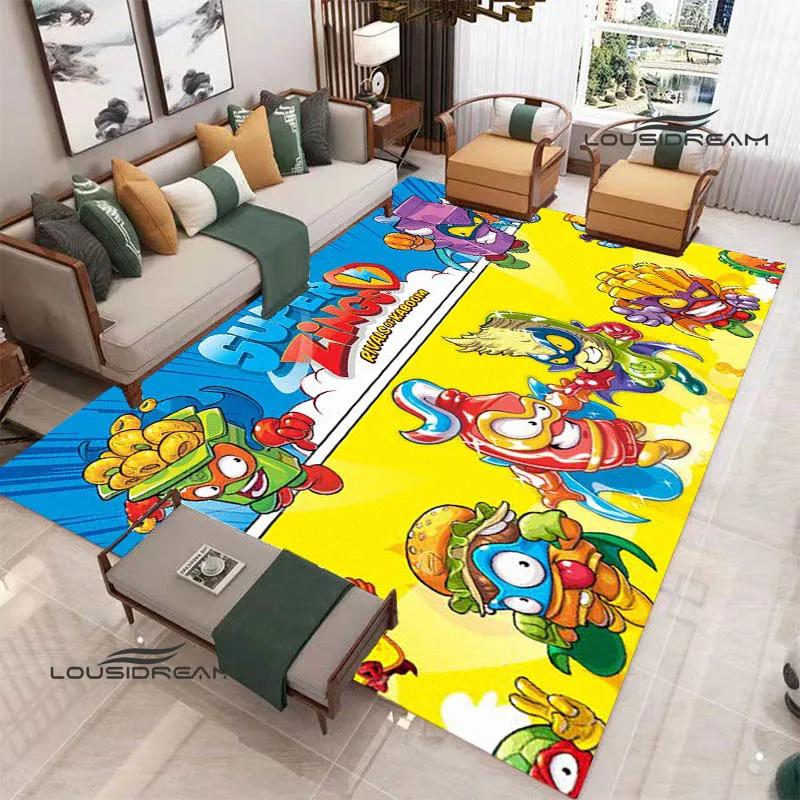 Cute cartoon Super Zings printed carpet Non-slip carpet Yoga mat door mat photography props kitchen mat area rug birthday gift