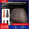 GLC GLB Apoio de Cabeça para Banco de Carro Almofada de Couro Capa Protetora Acessórios Para Mercedes Benz AMG W203 W206 W220 W205 W211 W212 W201