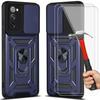 Protection Pack - Samsung - S20 FE - 2 Tempered Glasses - Hard Case - Navy Blue