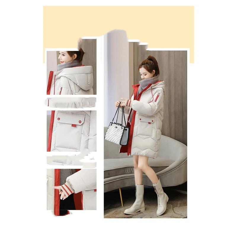 Women's Winter Mid To Long Loose Jacket Thick Cotton Jacket And Bread Jacket