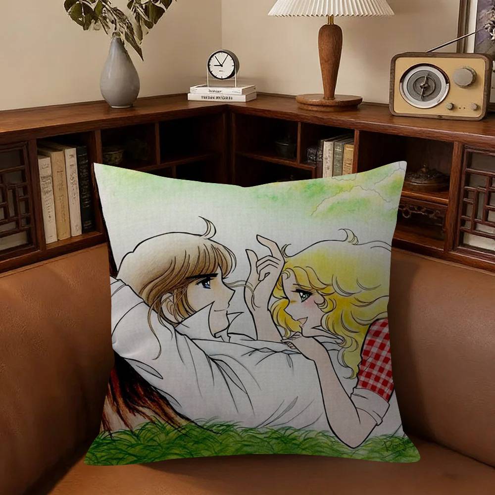 Anime Candy Candy Cushion Cushion Cover Car Throw Pillow Case For Sofa Car Christmas Gift