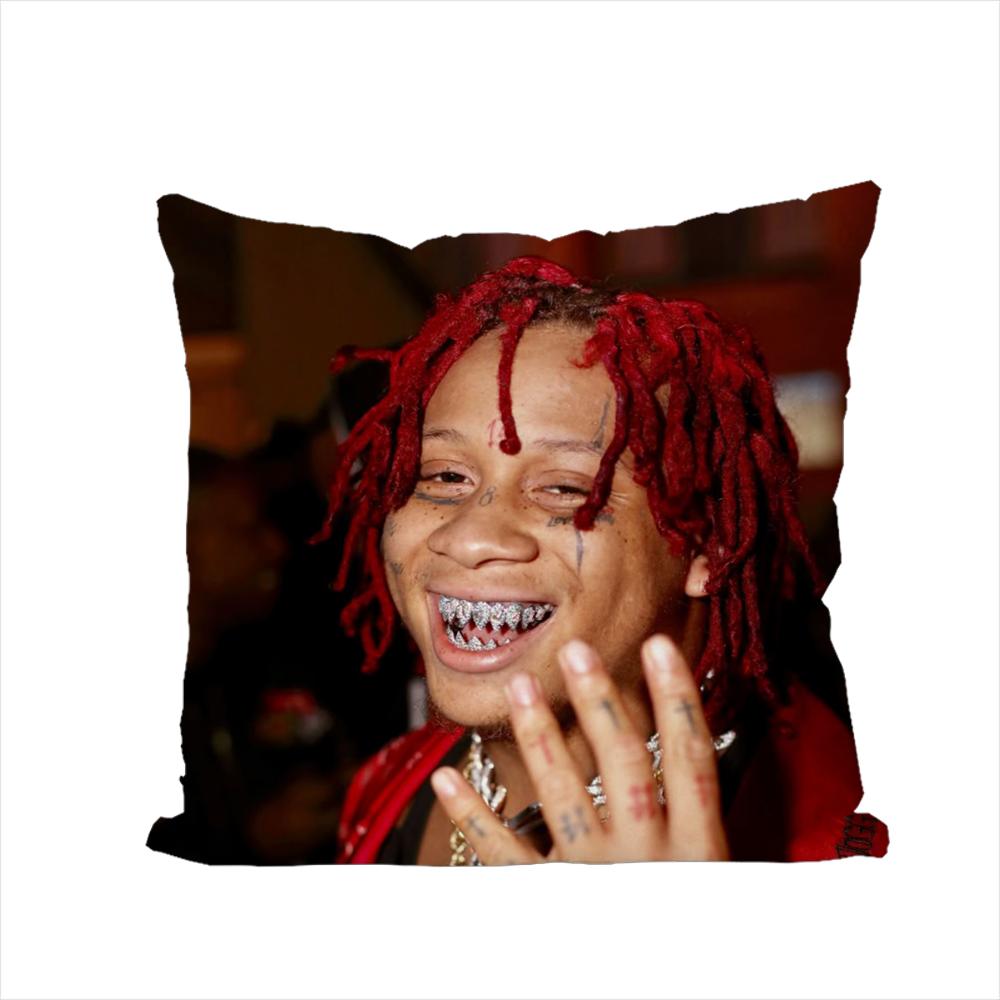 RAPPER TTrippie Redd Pillow Case For Car Sofa Decorative Home Doublesided Print Plush Square Throw Pillow Cushion Cover