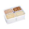 Divided Serving Tray Container with 4 Removable Compartments Food Grade BPA Free Heat-Resistant