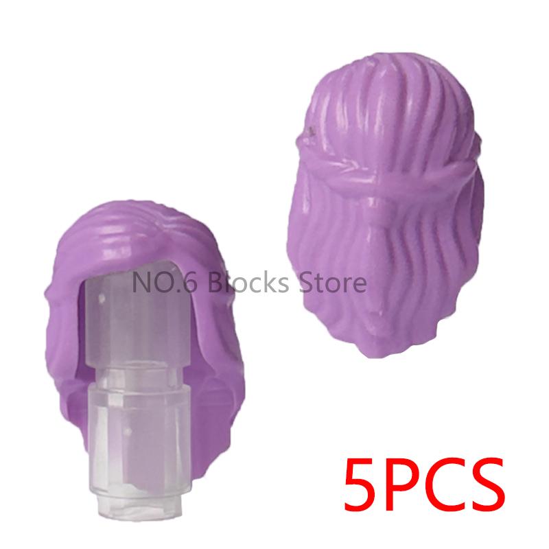 MOC City Small Particles Building Blocks Boys Girls Figures Accessories Curly Hair Beard Set Mini Bricks Toys Gifts For Kids G01