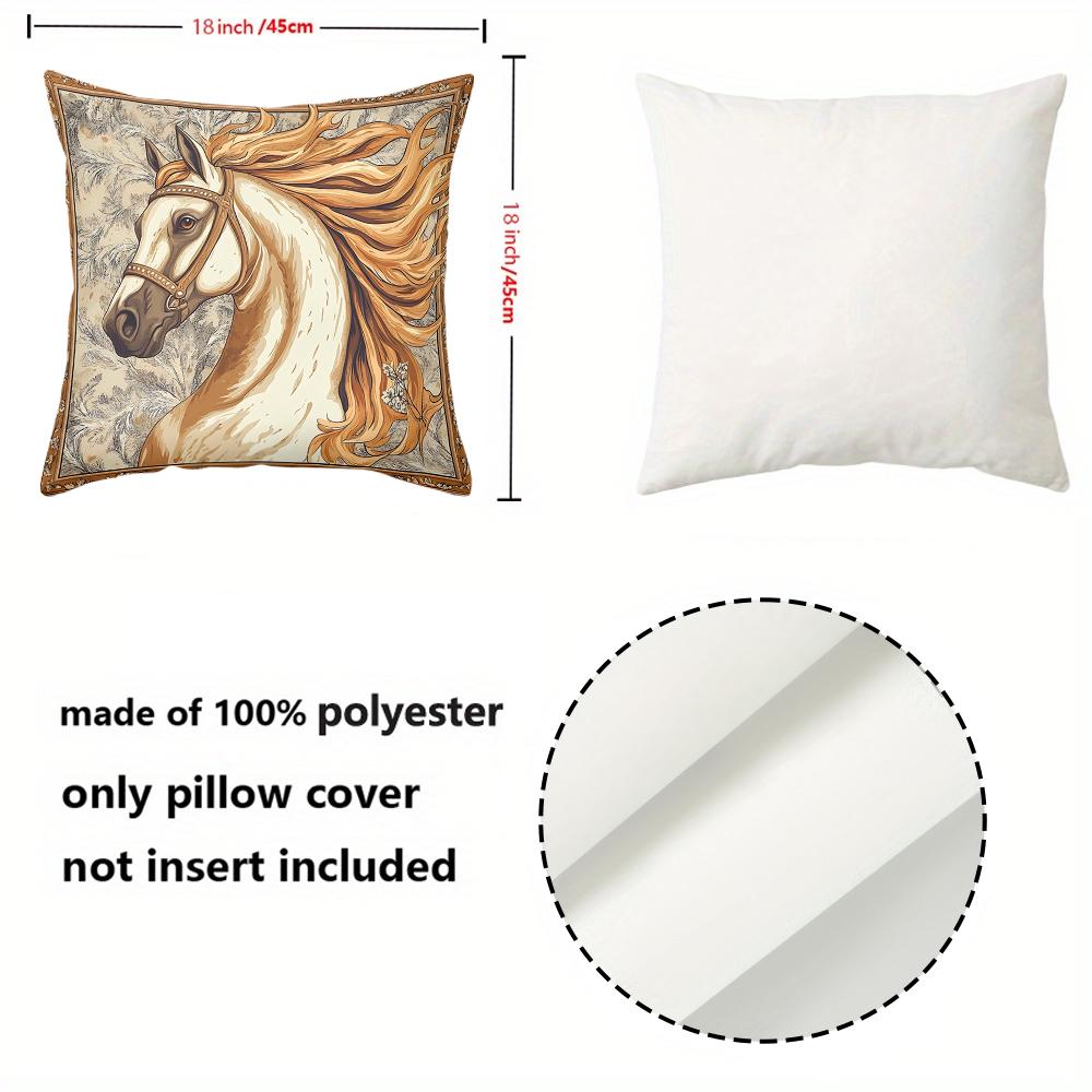 1 Pieces Beautiful Horse Pattern Decorative Cushion Pillow Polyester pillowcase, sofa decorative cushion cov Headboard Pillow