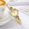 Reloj de Aleación de Gama Alta para Estudiantes, Reloj Simple de Temperamento con Esfera Redonda, Reloj de Pulsera de Cuarzo Impermeable para Mujer