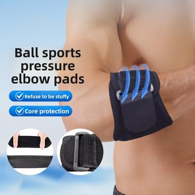 Coude de Sport Enveloppant Réglable Nylon Protection Coude de Tennis Pressurisé Anti-collision Absorption des Chocs Joint EVA Coussinet de Coude