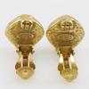 Chanel COCO Mark Earring Vintage Plated Gold Square 20.2g Women Used