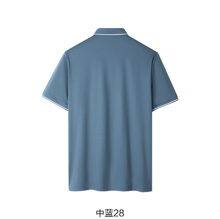 Iron free short sleeved polo shirt for spring and summer, new style, hanging and elastic, easy to take care of, cool top for men