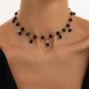 Teardrop Bead Necklace Choker Red Crystal Party Jewelry New Crystal Collar Festival Wear