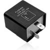 2 Pin 12V Electronic Flasher Relay for LED Turn Signals Compatible with Motorcycle Car SUV Fixes Hyper Flash Hazard Warning Lights Universal Direct